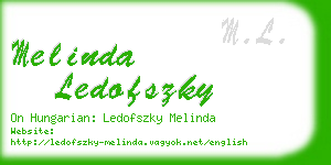 melinda ledofszky business card